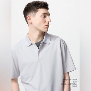 Uniqlo AIRism Cotton Piqué Polo Shirt
LIGHT GREY, size L - BNWT